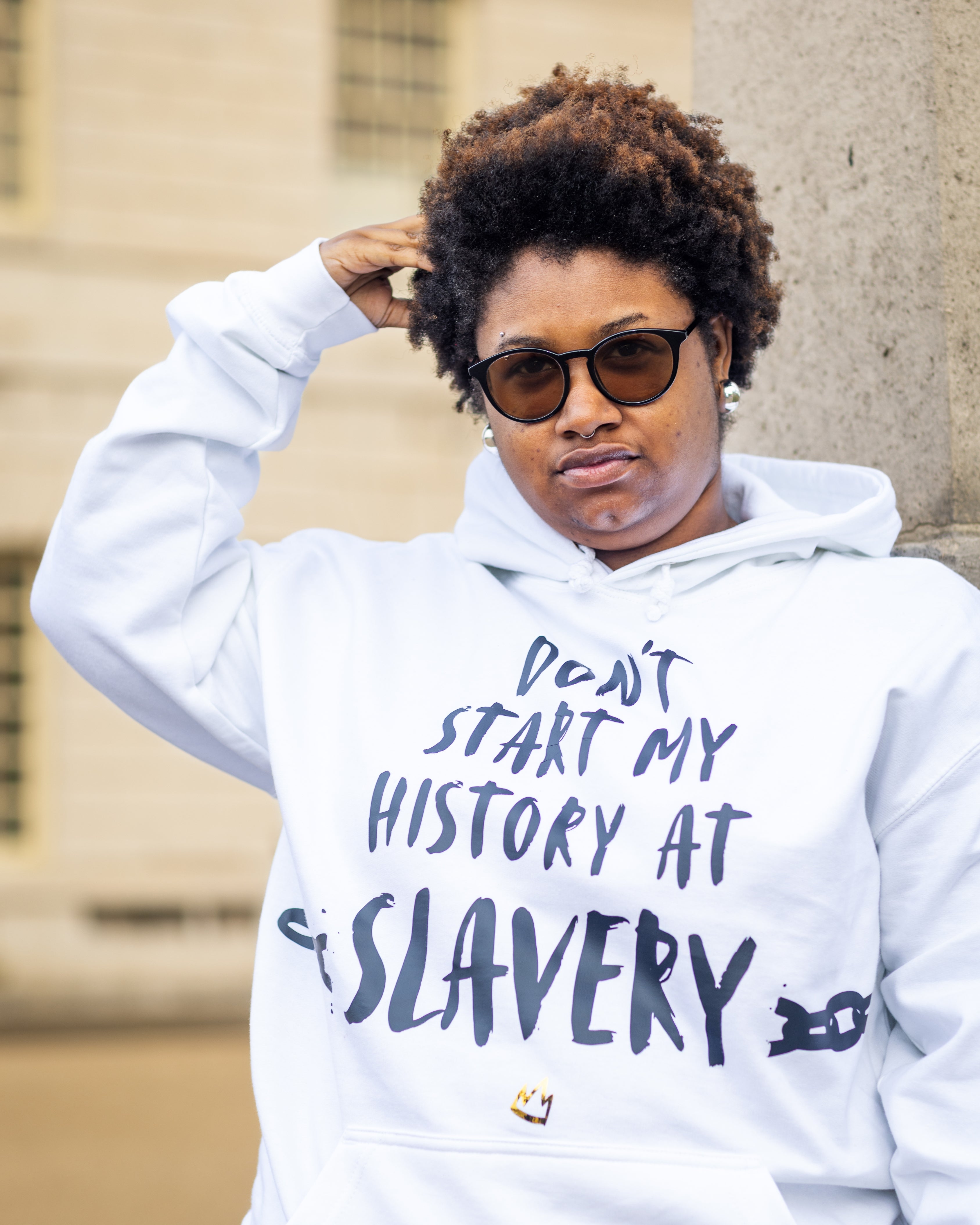 Don't Start My History at Slavery Hoodie - Monochrome