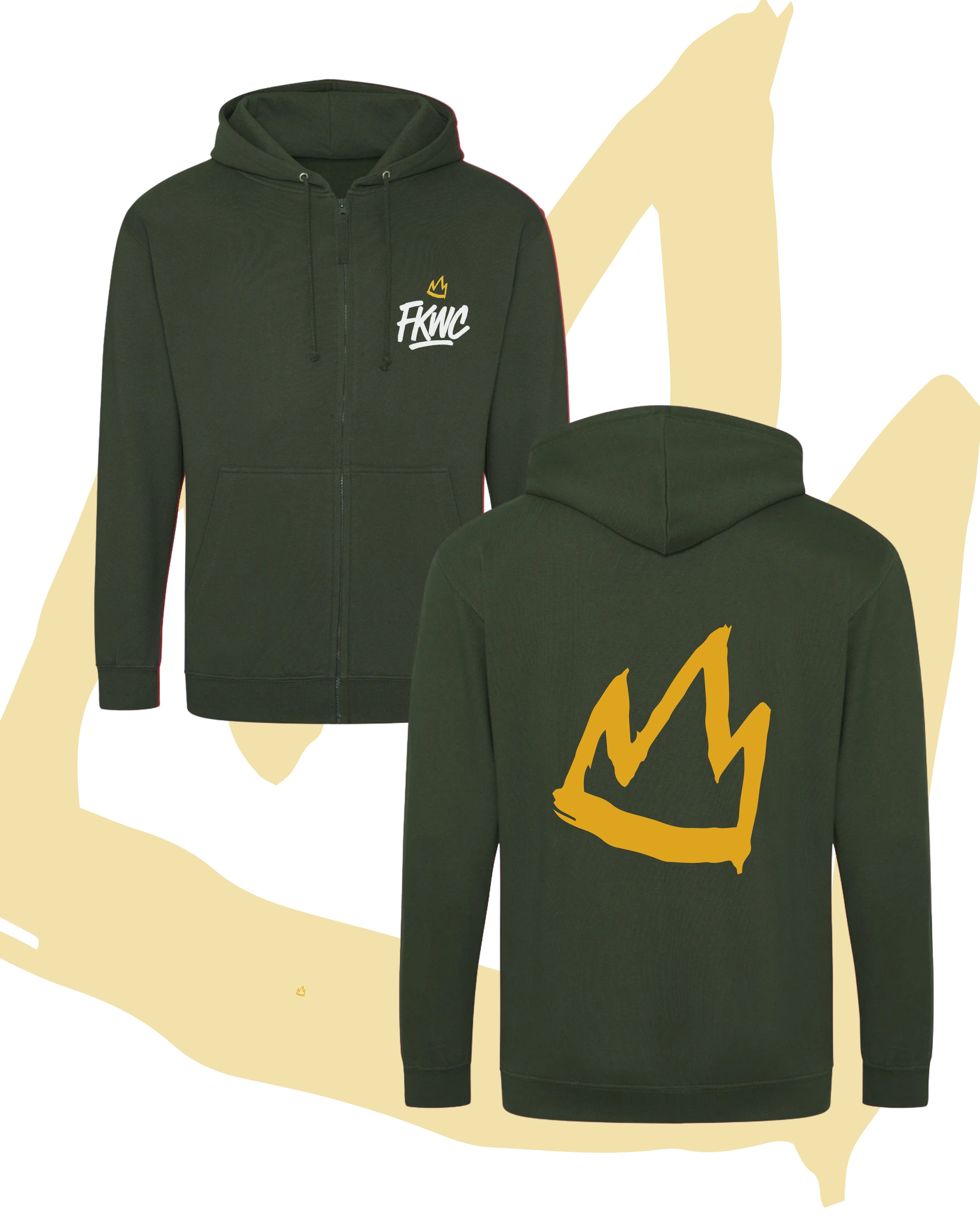Crown Zip-up Hoodie - Colourful